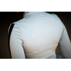 Dames longsleeve polo Equestrian Stockholm Reflective Power Glanzend zwart
