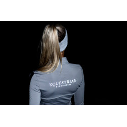 Dames longsleeve polo Equestrian Stockholm Reflective Power Glanzend zwart