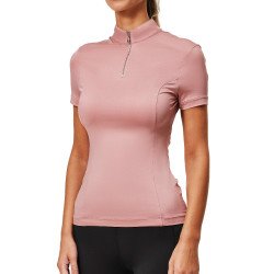 UV-beschermende polo Equestrian Stockholm dames met korte mouwen Roze UV-beschermende polo Equestrian Stockholm dames met korte mouwen Roze