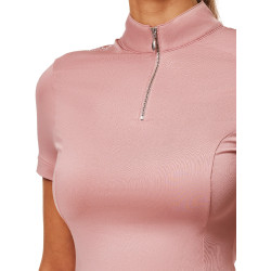 UV-beschermende polo Equestrian Stockholm dames met korte mouwen Roze UV-beschermende polo Equestrian Stockholm dames met korte mouwen Roze