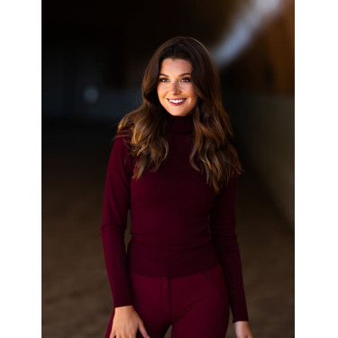 Gebreide coltrui Equestrian Stockholm dames Bordeaux Gebreide coltrui Equestrian Stockholm dames Bordeaux