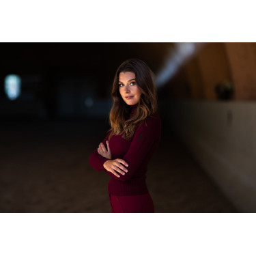 Gebreide coltrui Equestrian Stockholm dames Bordeaux Gebreide coltrui Equestrian Stockholm dames Bordeaux