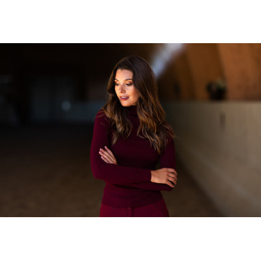 Gebreide coltrui Equestrian Stockholm dames Bordeaux Gebreide coltrui Equestrian Stockholm dames Bordeaux