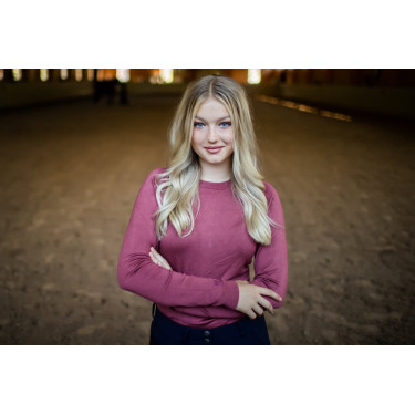 Gebreide trui met ronde hals Equestrian Stockholm dames Tijdloze roos Gebreide trui met ronde hals Equestrian Stockholm dames Tijdloze roos