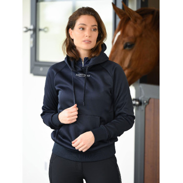 Dameshoodie Equestrian Stockholm Ease Marine Marineblauw