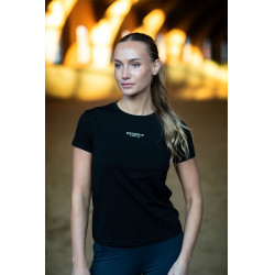 T-shirt Equestrian Stockholm dames met korte mouwen Zwart T-shirt Equestrian Stockholm dames met korte mouwen Zwart