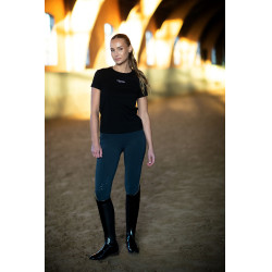 T-shirt Equestrian Stockholm dames met korte mouwen Zwart T-shirt Equestrian Stockholm dames met korte mouwen Zwart