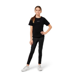 T-shirt Equestrian Stockholm korte mouwen Young Rider Zwart