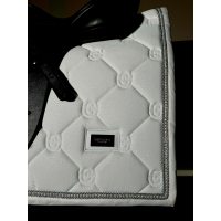 Dressuurzadeldek Equestrian Stockholm Helemaal zwart glanzend
