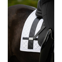 Dressuurzadeldek Equestrian Stockholm met bandages Wit