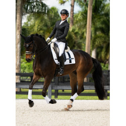 Dressuurzadeldek Equestrian Stockholm met bandages Wit