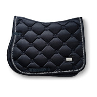 Equestrian Stockholm springzadelpad Helemaal zwart glanzend