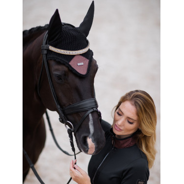 Dames fleecejas Equestrian Stockholm Glanzend mahonie