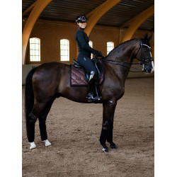 Dames fleecejas Equestrian Stockholm Glanzend mahonie