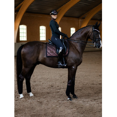 Dames fleecejas Equestrian Stockholm Glanzend mahonie