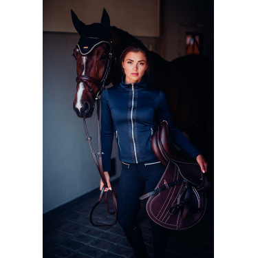 Dames fleecejas Equestrian Stockholm Marine Marineblauw
