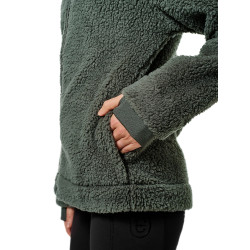 Dames Teddy-fleecejas Equestrian Stockholm Groene laan