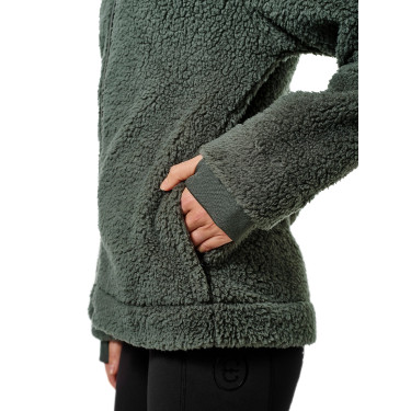 Dames Teddy-fleecejas Equestrian Stockholm Groene laan