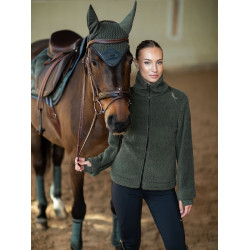 Dames Teddy-fleecejas Equestrian Stockholm Groene laan