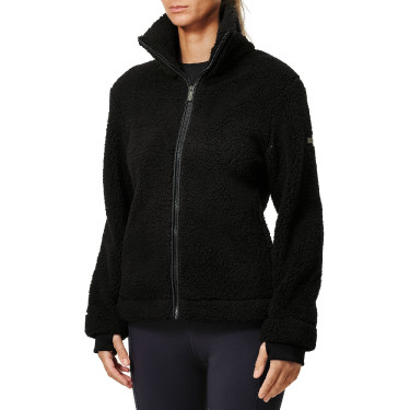 Dames Teddy-fleecejas Equestrian Stockholm Zwart
