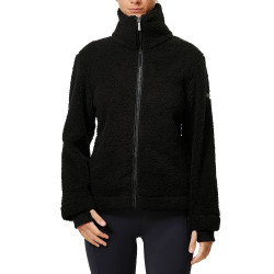 Dames Teddy-fleecejas Equestrian Stockholm Zwart