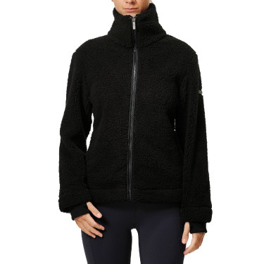 Dames Teddy-fleecejas Equestrian Stockholm Zwart