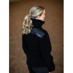 Dames Teddy-fleecejas Equestrian Stockholm Zwart