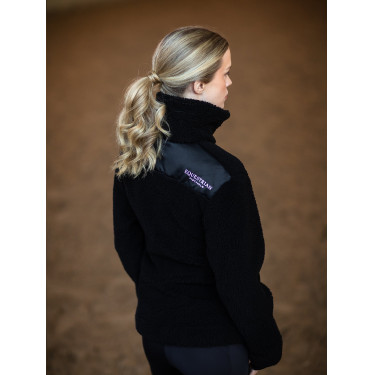Dames Teddy-fleecejas Equestrian Stockholm Zwart