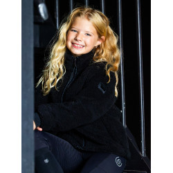 Teddy fleecejas Equestrian Stockholm Young Rider Zwart