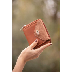 Porte-monnaie Pénélope Clémence Cognac Bruin