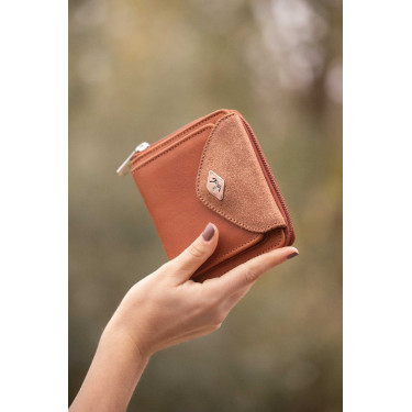 Porte-monnaie Pénélope Clémence Cognac Bruin