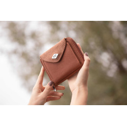 Porte-monnaie Pénélope Clémence Cognac Bruin