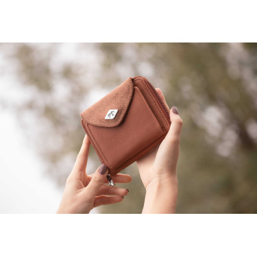 Porte-monnaie Pénélope Clémence Cognac Bruin
