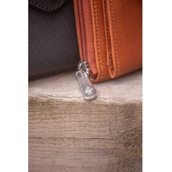 Porte-monnaie Pénélope Clémence Cognac Bruin