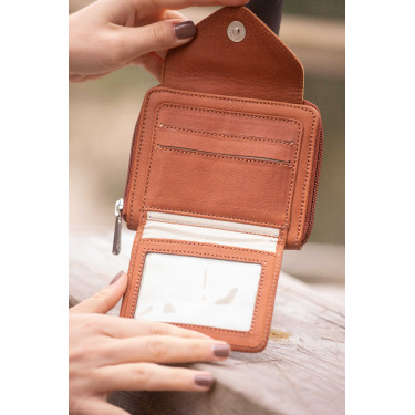 Porte-monnaie Pénélope Clémence Cognac Bruin