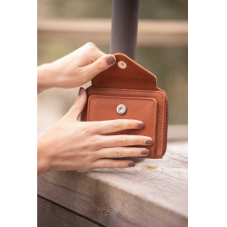 Porte-monnaie Pénélope Clémence Cognac Bruin