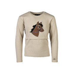 Mia HKM lange mouwen poloshirt Beige