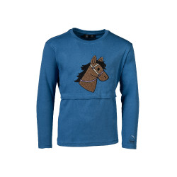 Mia HKM lange mouwen poloshirt Blauw