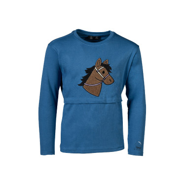 Mia HKM lange mouwen poloshirt Blauw