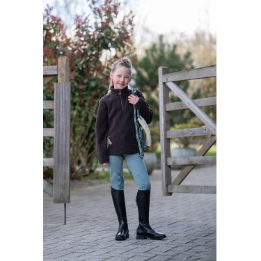 Kinderfleece trui Mia HKM Donkerbruin