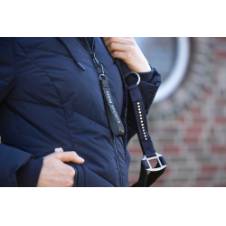 Lange gewatteerde jas Toronto HKM Donkerblauw