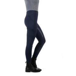 HKM Rio legging met volledige siliconen zitvlak Donkerblauw