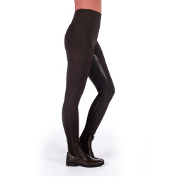 HKM Rio legging met volledige siliconen zitvlak Donkerbruin