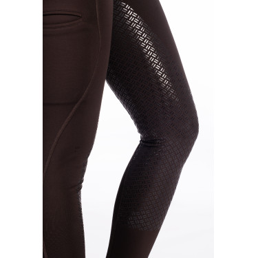 HKM Rio legging met volledige siliconen zitvlak Donkerbruin