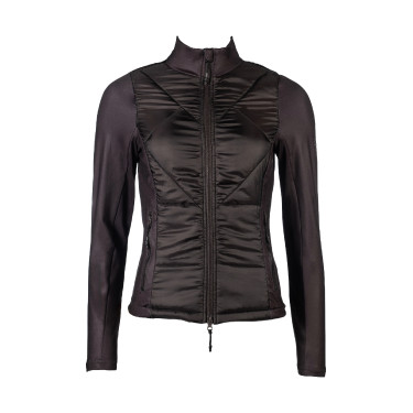 Prag II Style HKM jas in twee materialen Donkerbruin Prag II Style HKM jas in twee materialen Donkerbruin