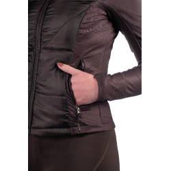 Prag II Style HKM jas in twee materialen Donkerbruin Prag II Style HKM jas in twee materialen Donkerbruin