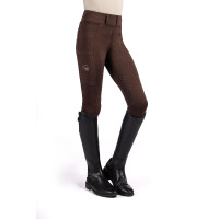 Legging Lana II stijl full seat 1/1 in siliconen HKM Donkerbruin