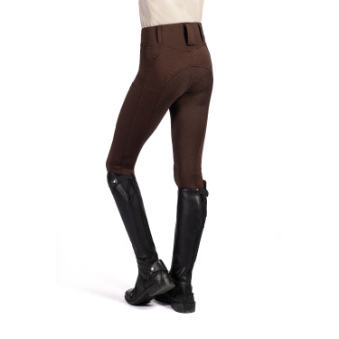 Legging Lana II stijl full seat 1/1 in siliconen HKM Donkerbruin