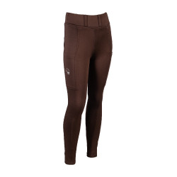 Legging Lana II stijl full seat 1/1 in siliconen HKM Donkerbruin