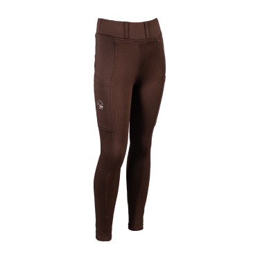 Legging Lana II stijl full seat 1/1 in siliconen HKM Donkerbruin